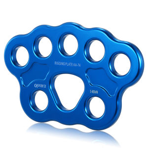 Outdoor 8 Holes Paw Rigging Plate 45KN Rescue Climbing Mountaineering Equipment Multi Anchor Point Connector Gear for Lixada