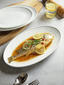 MODERN SWEETHOME | Creative Large Fish Steam Plate White