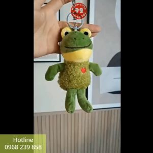 Móc khóa Êch cốm anime cute hoạt hình cute dễ thương gấu bông phụ kiện túi xách trang trí treo chìa khóa otocặp sach
