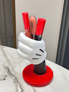 Creative Mickey Mouse Cosmetic Storage Tube Cute Desktop Organizer Holder Lipstick Holder Bedroom Vanity Desk Accessory