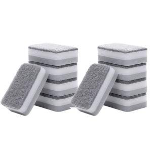 5/10pcs Double-Sided Kitchen Cleaning Sponge Scrub Sponge For Dishes & Pots Dirt-resistant Scouring Wipe Cleaning Supplies