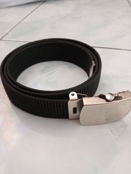 Garrison Belt Black With Plain Buckle Silver and Gold Buckle New - Main Image