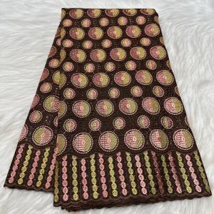 Vải Ren Thêu Cotton Đính Đá Voan Thụy Sĩ Màu Rượu Vang Họa Tiết Châu Phi Dành Cho Đám Cưới Tiệc Tùng Ở Nigeria