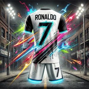 2 Bức Tranh Graffiti Thiết Kế ChatGPT Về Ronaldo # 7 Bộ Trang Phục Bộ Quần Áo Thể Thao Mùa Hè Áo Thun Quần Short Dành Cho Trẻ Em/người Lớn Bộ Đồ Tập Luyện Bóng Đá