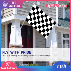 Large Black & White Racing Checkered Flag: A Classic F1 Racing Banner