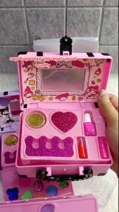 Kuromi Makeup Toys for Kids Girls Real Makeup Kit Melody Makeup Toy Set Washable Non-toxic