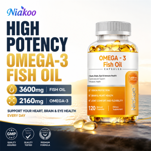 Fish Oil Capsules with EPA&DHA Supports Heart Brain Joints & Skin Care Improves 120pcs