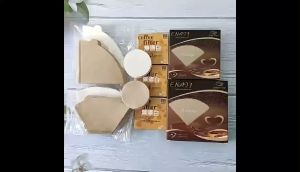 FinDee กระดาษกรองกาแฟ กระดาษดริป และกากกาแฟสกัดเย็น มีแบบรูปตัววี และ แบบกลมcoffee filter paper