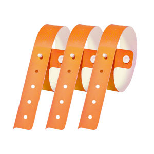 Disposable PVC Bracelet Custom Wrist Strap Bar Concert Kids Amusement Park Entrance Snap Hand Strap