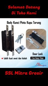 Body Bodi Pelor Kunci Pintu Kupu Tarung / Kunci Pintu Kupu Tarung Double 2 Pintu Rumah
