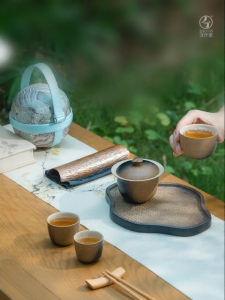EDONUS | High Quality Ceramic Gaiwan Travel Tea Set Portable Outdoor