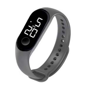 Jam Tangan Polos Pria Wanita LED Digital Watch Oval