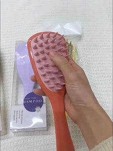 Silicone Hair Brush Scalp Soft Shampoo Brush Removes Dandruff Hair Massage Comb Relieves Itching