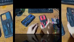 Case Untuk Infinix Hot 10i Hard Case Armor Belt Clip Kick stand Terbaru