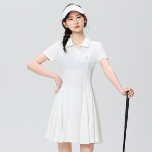 Summer Golf Womens New Short-sleeved Collared Polo Shirt Dress Slim-fitting and Figure-hugging High-quality Quick-drying Breathable Fashionable High-end Comfortable Outdoor Casual and Sporty Skirt