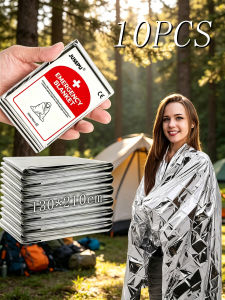 Emergency Thermal Blanket 1/2/5PcsSilver Mylar Survival Foil BlanketWaterproof Windproof Heat Reflective for Outdoor Camping.