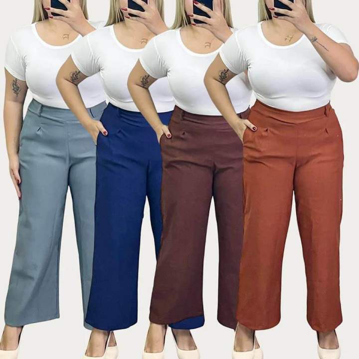 Linen pants women wide leg pants oversized soft loose large size linen –  OversizeDress