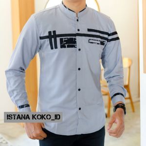 Baju Koko Kemeja Lengan Panjang Bervariasi List Batik Motif Terlaris Bisa Cod