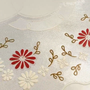 ผ้าคลุมโต๊ะลายลูกไม้ กันน้ำ-คราบมัน-ความร้อน ไม่ต้องซัก รูปสี่เหลี่ยมจัตุรัส สำหรับโต๊ะอาหาร-โต๊ะไพ่-โต๊ะจีน แบบใช้ในบ้าน