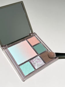 CZEL Gradient Green Eye Shadow Palette Mint Milk Tea Color Summer Wave Beauty Makeup Tool for General Skin Type Made in China