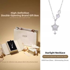 YINNUANNUAN | Silver Star Necklace Gift for Her