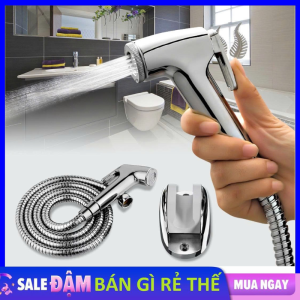 Bộ Vòi Xịt Vệ Sinh Inox Tăng Áp Dây Dẫn Chống Rò Rỉ Bền Đẹp Dùng Cho Toilet - Vòi Xịt Phòng Tắm - Phụ Kiện Nhà Tắm Cao Cấp