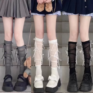 Tất Thắt Nơ Nữ Tinh Tế – Mỏng Mại Êm Ái Co Giãn Tốt Phong Cách Dễ Thương Phù Hợp Đi Học Đi Chơi Đi Làm