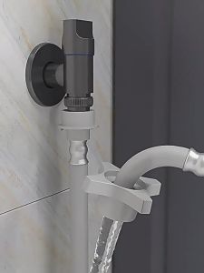 WeHome Mini Washing Machine Faucet 304 Stainless Steel Ultra-Short Faucet Full-automatic Anti Falling Water Stop Valve Dedicated Snap-On Joint Faucet