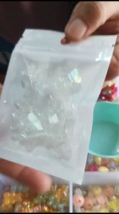Manik Manik Mote Bentuk Kupu kupu Bening dan warna Ukuran 8 mm