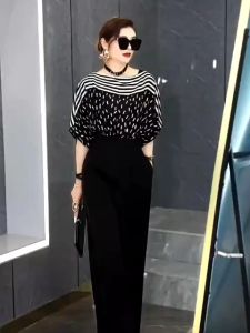 Jumpsuit Dáng Dài Phối Hoạ Tiết Xếp Ly Eo Cao Cấp - Glady G229 - Jump Dáng Dài Tôn Dáng Cao Cấp Phong Cách Sang Trọng