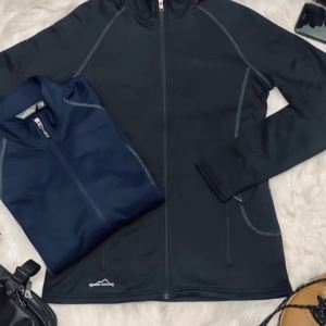 Áo khoác nữ Eddie Bauerfull zip100% polyester chất liệu co giãnlót nỉ trongáo mỏng nhẹ mặc thu đôngcó big size