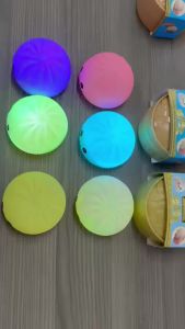 Bandai | Creative Cute Dumpling LED Night Light 6-Color Gradient Pressable Stress Relief Toy Childrens Bedroom Bedside Lamp Gift