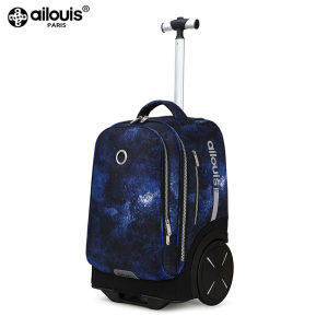 ailouis | Universal School Trolley Backpack Large Capacity Omnidirectional Wheels