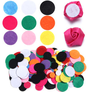 100-300pcs/lot Round Dots Felt Cutted Appliques Non Woven Patches Multisizes DIY Scrapbook Decoration Handmade Craft Accessories