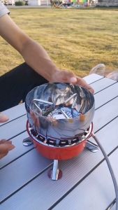 Bếp gas du lịch mini xếp gọn hợp kim thép cao cấpBẾP GA MINI DU LỊCH SIÊU NHỎ GỌN XẾP GỌN ĐƯỢC (CÓ CHẮN GIÓ VÀ DÂY DẪN GA AN TOÀN)