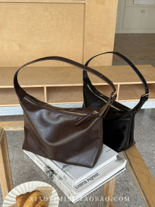 Casual Crossbody Bag Single Shoulder Commuter Slouchy Versatile Korean Style Soft PU Leather Leisure Handbag for Youth