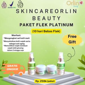 ORLIN BEAUTY PAKET FLEK PLATINUM ORIGINAL// KRIM WAJAH BPOM PEMUDAR FLEK//KRIM AMAN BUMIL BUSUI