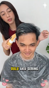 Crowncare Hair coloring / pewarna rambut alami praktid dengan sisir FA