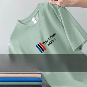 Áo Thun Cotton Nam Mùa Hè Tay Ngắn Cổ Tròn Ôm Vừa Vặn Mỏng Thời Trang Áo Thun Thường Ngày Chất Lượng Cao Cấp