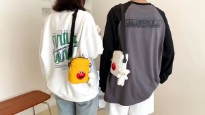 กระเป๋าสะพายผ้าแคนวาสใส่ของได้จุกจิก งานดี ตัวการ์ตูนน่ารัก สวย