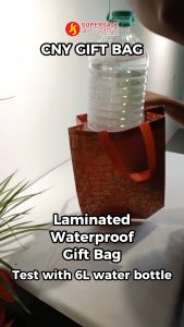 SUPERSAVE 2025 CNY Non Woven Fabric Chinese New Year Gift Bag OPP Goodies Eco Bag Festive Present Bag Totes Bag 新年礼袋|礼物袋