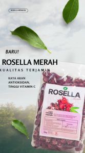 Bunga Rosella Merah Kering Teh Seduh Bunga Rosella Merah 100 gr Berkualitas / Teh Bunga Rosela Merah Curah / Teh Herbal Organik / Rosela Merah Kering Premium