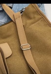 Front pocket multi compartment canvas tote bag
