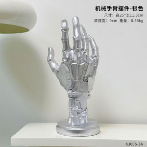 แขนกลไซเบอร์พังค์ตกแต่งอัชชูร่าเกมคอนโทรลเลอร์ขาตั้งแหวนสร้อยข้อมือเดสก์ท็อปแขวนชั้นวางการถ่ายภาพอุปกรณ์ประกอบฉากเรซิ่นสไตล์นอร์ดิก