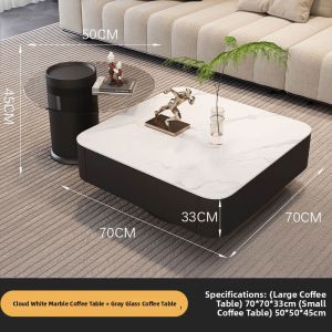 YIZUO | Luxury Style Simple Rock Plate Coffee Table