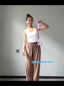 [8DK]Dây kéo tập mở vai dây số 8 có tay cầm tập cơ lưng topbody tận thân trên nam nữ