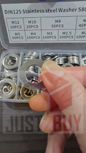【STOK MSIA】Gasket Keluli 360/580pcs Premium Stainless Steel Flat Washer M2-M12 Sealing Ring Washer Gasket