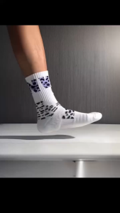 Veidoorn Leopard Professional Basketball Socks Anti-Slip Fashion Design Shock Absorbing