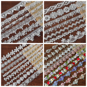 High Quality Lace Beaded Imitation Pearl Trim DIY Clothing Accessories Handmade Scrapbooking Pain Relief Fan Material Decoration