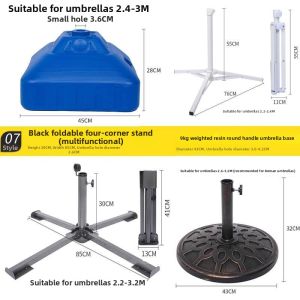 ZHANGRONGTU | Large Outdoor Umbrella Base Foldable Stand